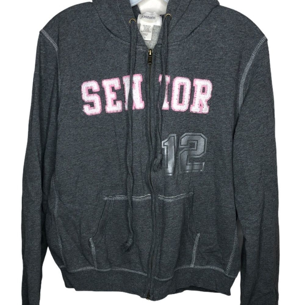 Jostens Senior Zip‎ Hoodie Gray